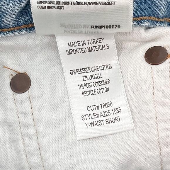 AGOLDE NWT V-Waist Denim Shorts Backbeat Wash Size 23 - Picture 5 of 7